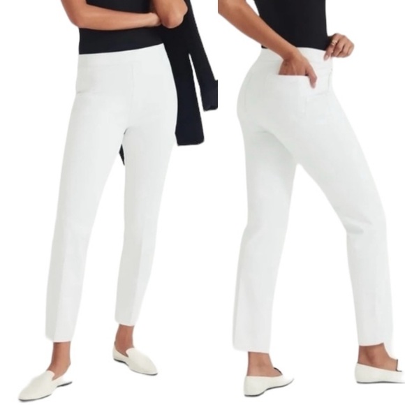 SPANX White Straight Leg Pants - Picture 1 of 9